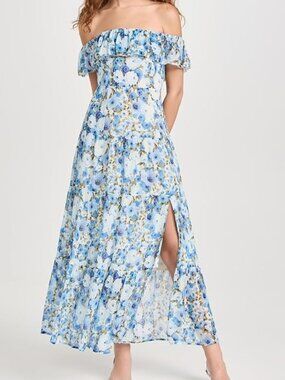 PAIGE Carmelia Silk Chiffon Maxi Dress – Size 2 – Romantic Floral